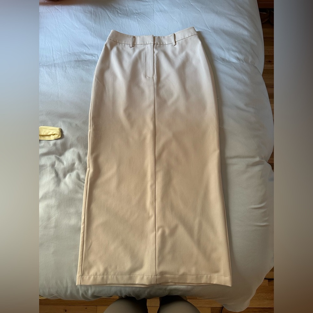 Reformation Cream Maxi Skirt